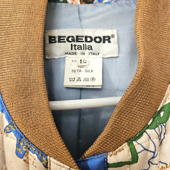 Begedor vtg quilted silk bomber jacket native meso-Americans Columbus jaguars - Picture 5 of 13